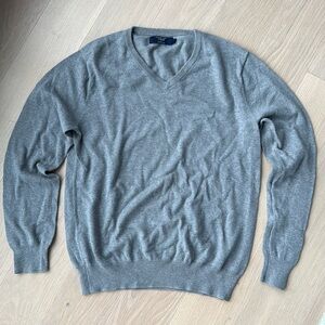 J. Crew Cashmere Vneck Sweater in Grey